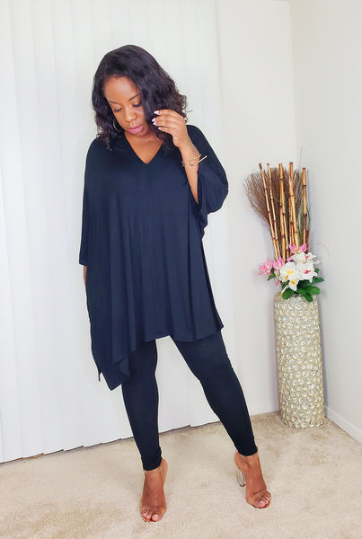 GOOD VIBE - Cape Top Set (Black)