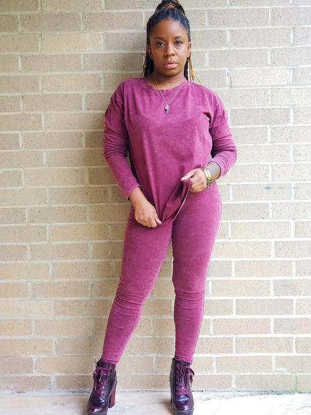 DEMI - Acid Wash Legging Set