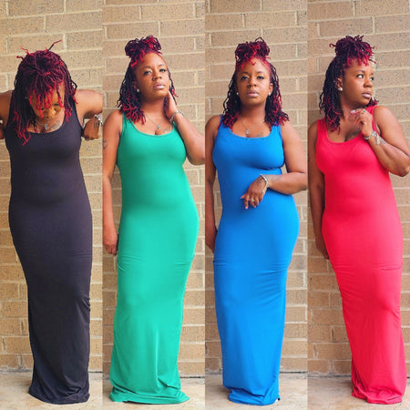 COLLAGE - Backless Maxi Dress