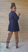 PARTY OF ONE - Collared Skater Dress
