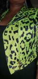 TECHNO - Neon Leopard Crop Jacket