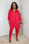 GOOD VIBE -  Cape Top Set (Red)