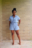 DUNGAREE - Button Up Romper