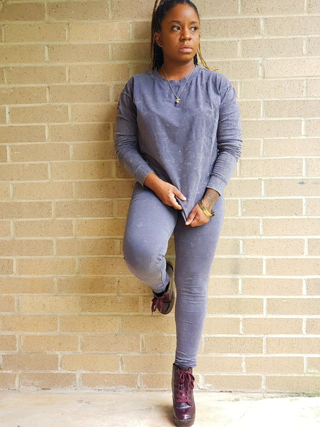 DEMI - Acid Wash Legging Set