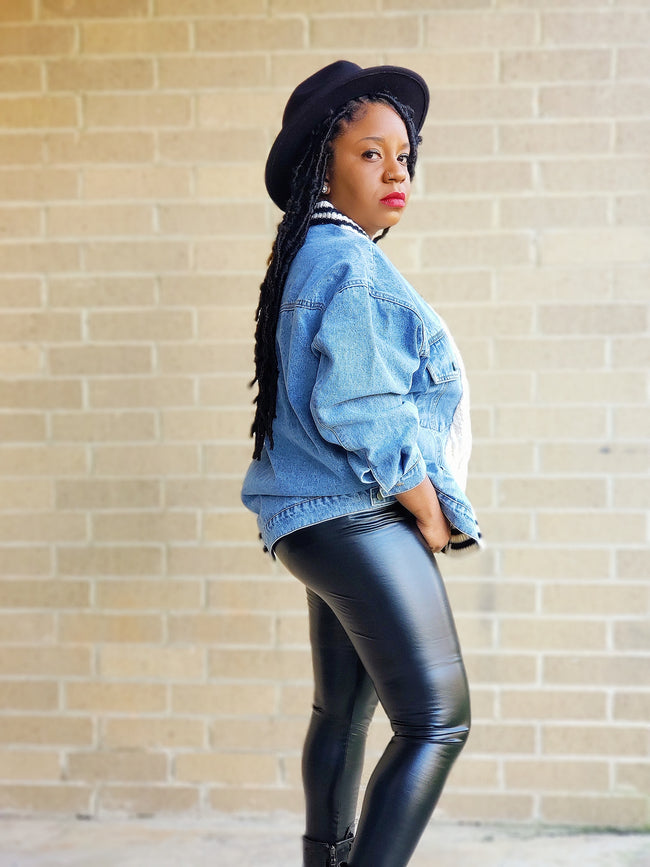 Split-Hem-PU-Leather-Skinny-Pants