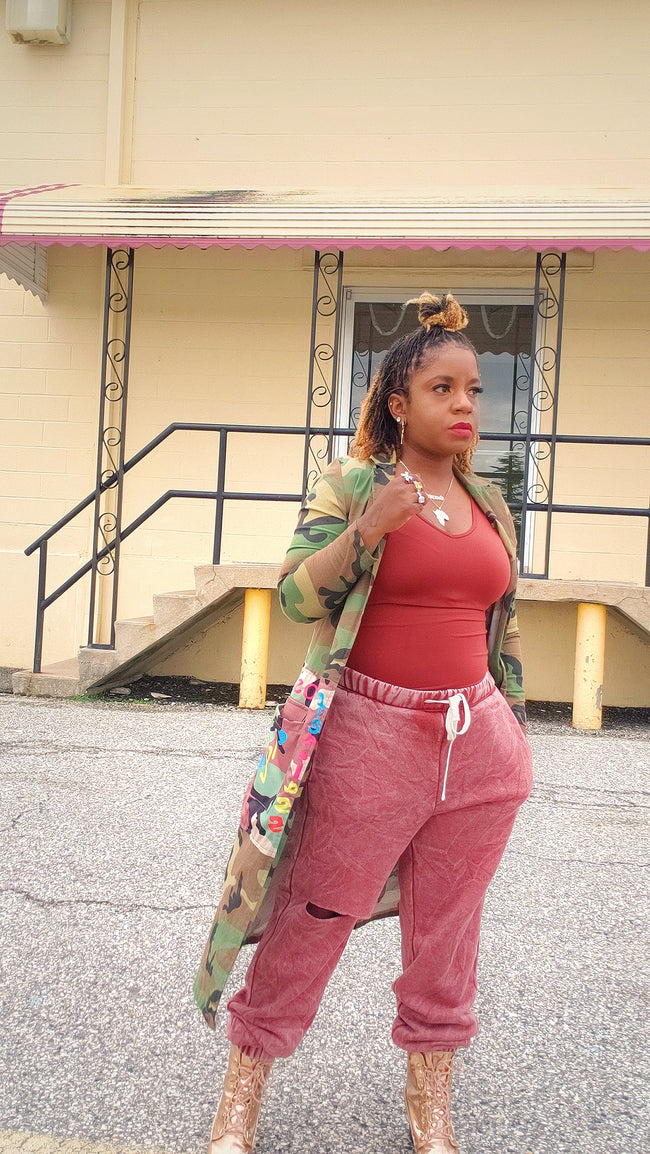 SPICY - Distressed Sweat Set