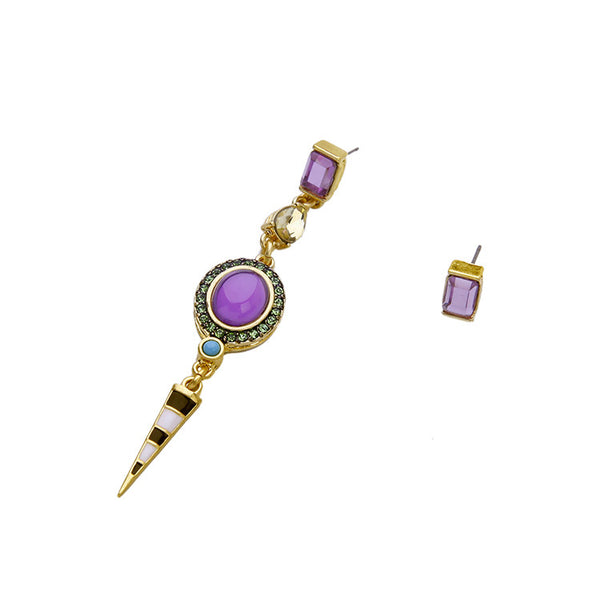 Asymmetric-Post-Colored-Gems-Duo