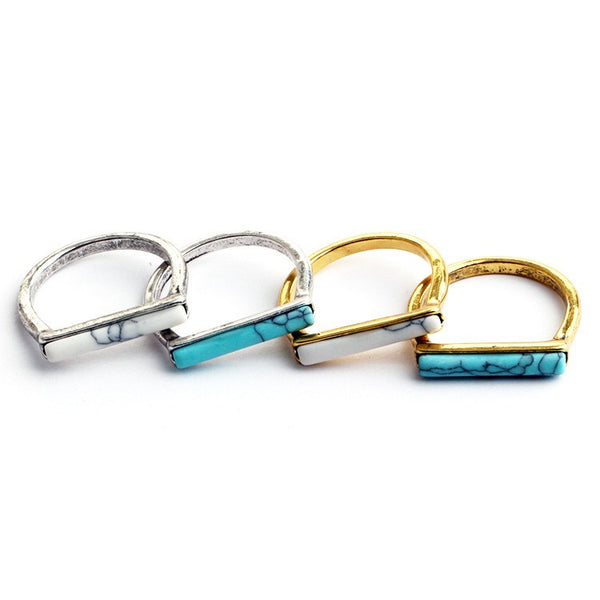 Turquoise-Bar-Stackable-Ring