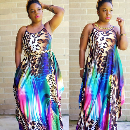 COLLAGE - Backless Maxi Dress